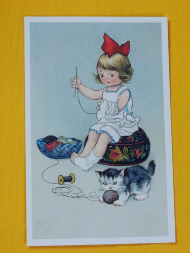 Postkarten kleines mädchen - 1x,