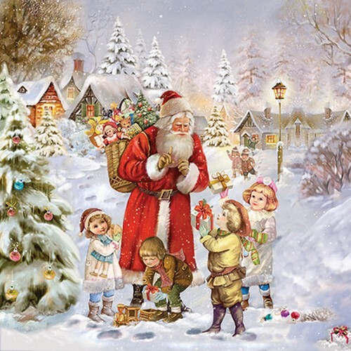 Servietten santa bringing - 20,