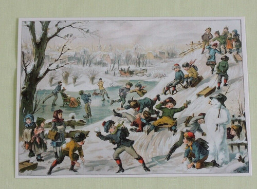 Postkarten winter kinder - winter,